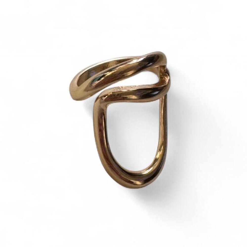 Size 6 Gold double loop ring #boho #festival #rings...